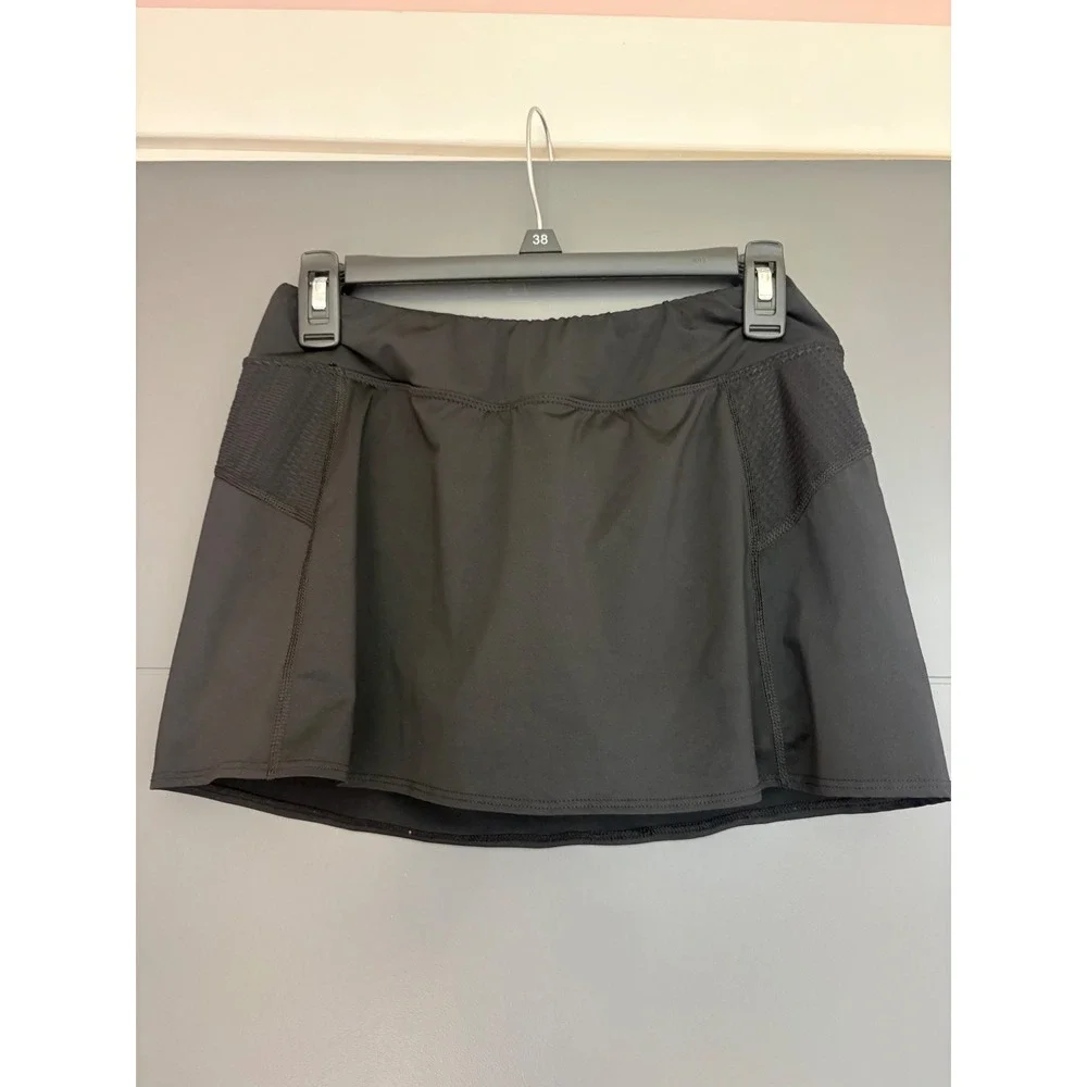 Augusta Sportswear Womens Black Active Skort Mesh Panel Athletic Skirt‎ Small